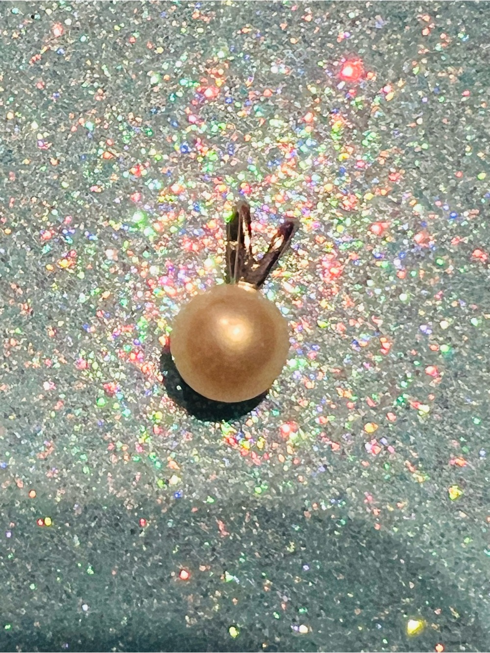 Champagne Pearl & 14K Pendant Wore Once Bridesmaids gift